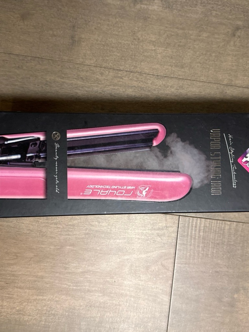 Royale Pro RSN13 Vapor Ceramic Flat Iron Straightener Adjustable Heat 450F Pink
